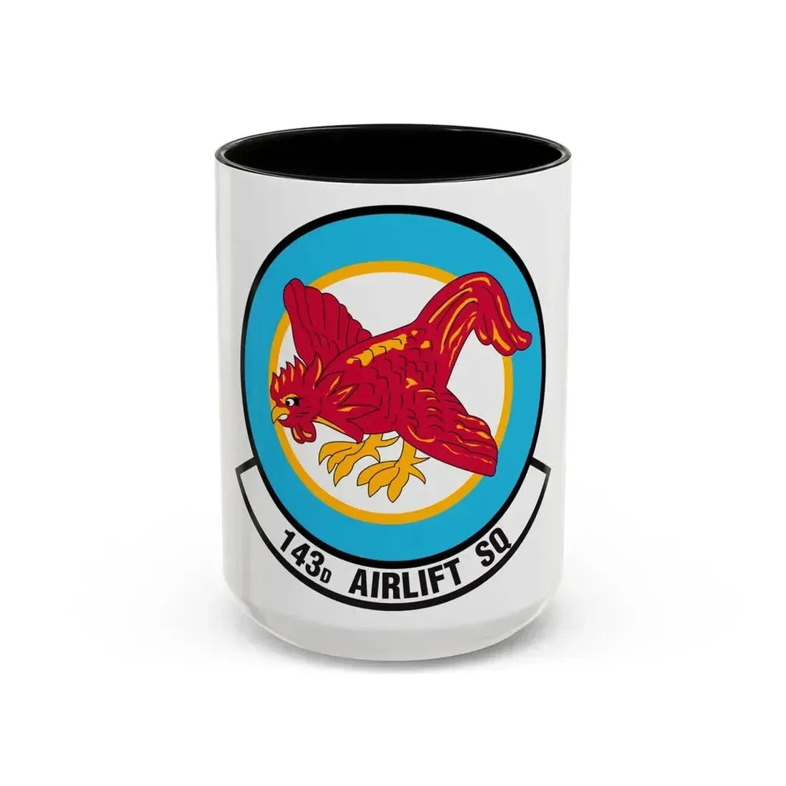 143 Airlift Squadron (U.S. Air Force) Accent Coffee Mug 15oz Black - Go Mug Yourself