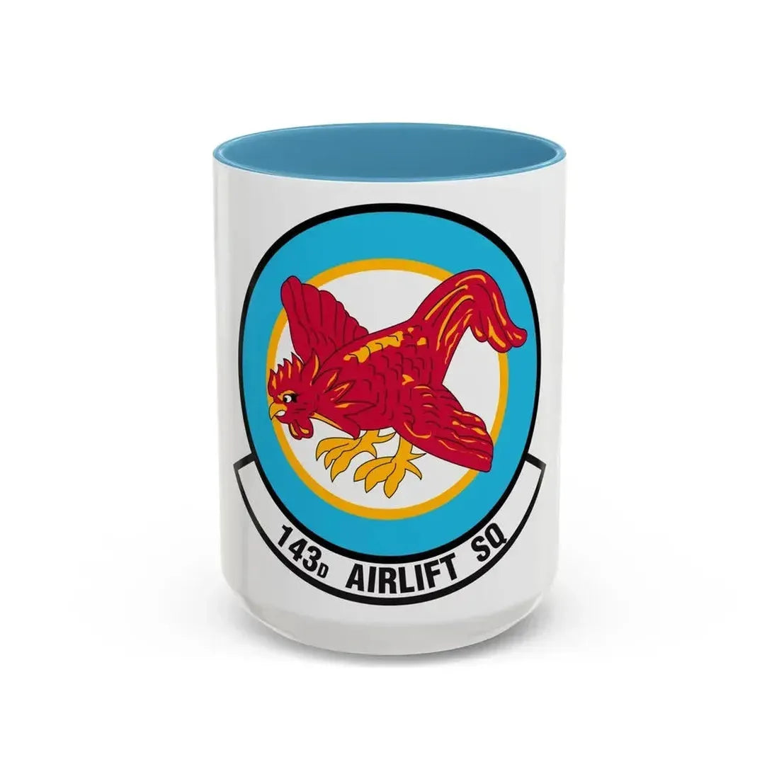 143 Airlift Squadron (U.S. Air Force) Accent Coffee Mug 15oz Light Blue - Go Mug Yourself