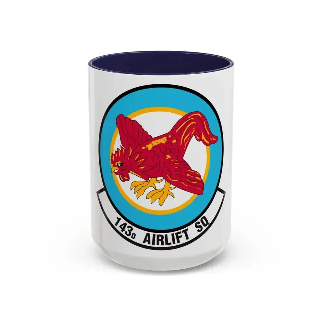 143 Airlift Squadron (U.S. Air Force) Accent Coffee Mug 15oz Navy - Go Mug Yourself