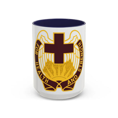 143 Evacuation Hospital (U.S. Army) Accent Coffee Mug-15oz-Navy-Go Mug Yourself