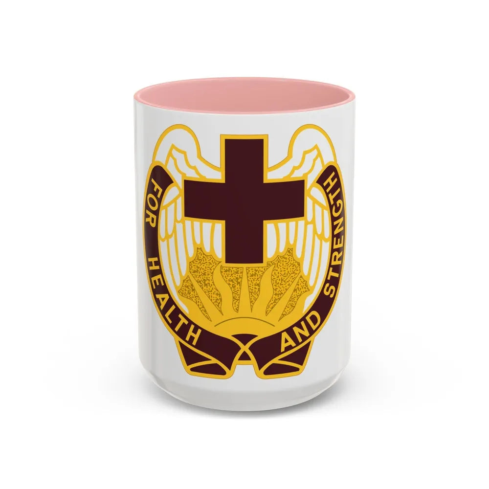 143 Evacuation Hospital (U.S. Army) Accent Coffee Mug-15oz-Pink-Go Mug Yourself