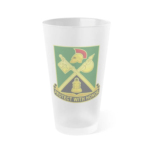 143 Military Police Battalion CAANG (U.S. Army) Frosted Pint Glass 16oz-Go Mug Yourself