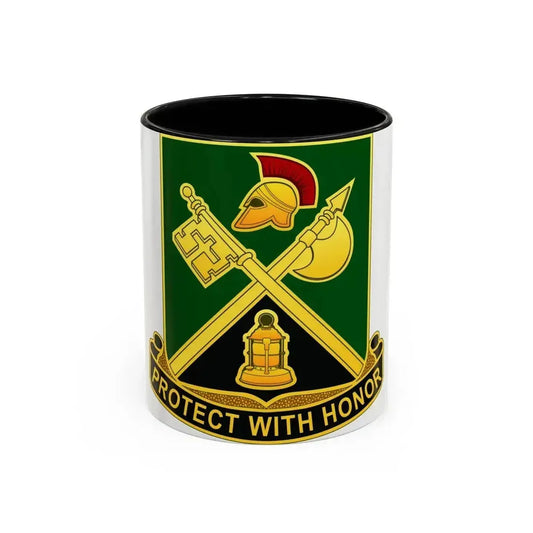 143 Military Police Battalion CAANG (U.S. Army) Accent Coffee Mug 11oz Black - Go Mug Yourself