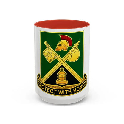 143 Military Police Battalion CAANG (U.S. Army) Accent Coffee Mug 15oz Red - Go Mug Yourself