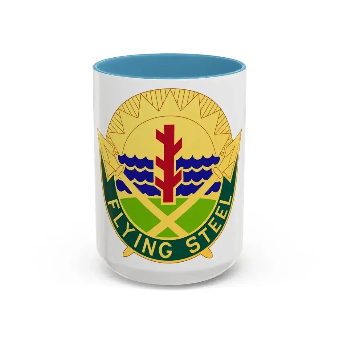 143 Military Police Battalion (U.S. Army) Accent Coffee Mug 15oz Light Blue - Go Mug Yourself