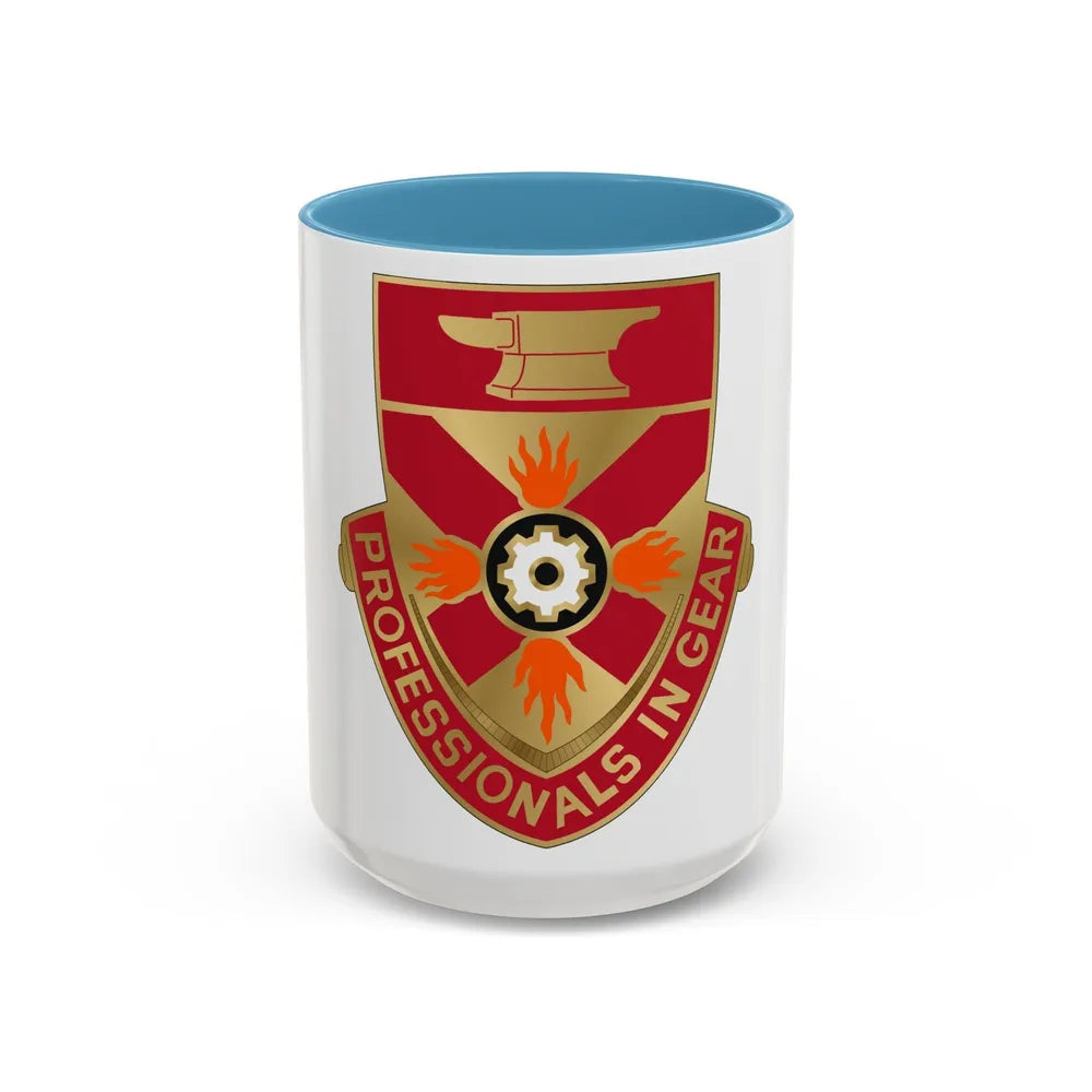 143 Ordnance Battalion (U.S. Army) Accent Coffee Mug-15oz-Light Blue-Go Mug Yourself