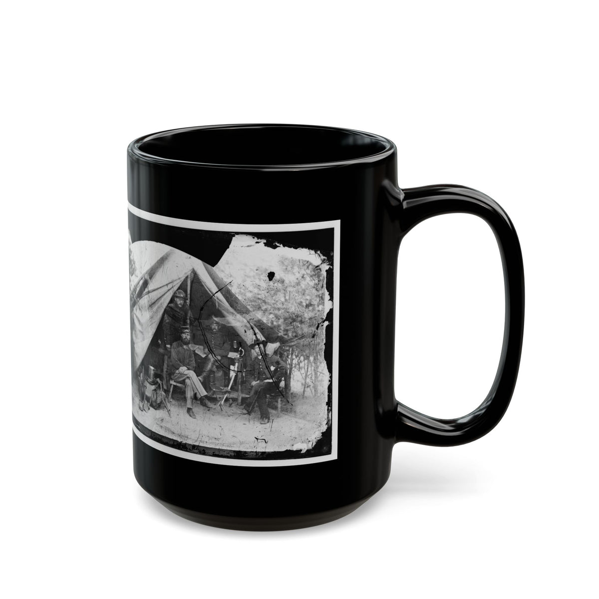 Petersburg, Virginia . Officer And Men Of Company E, 1st New York Engineers (U.S. Civil War) Black Coffee Mug
