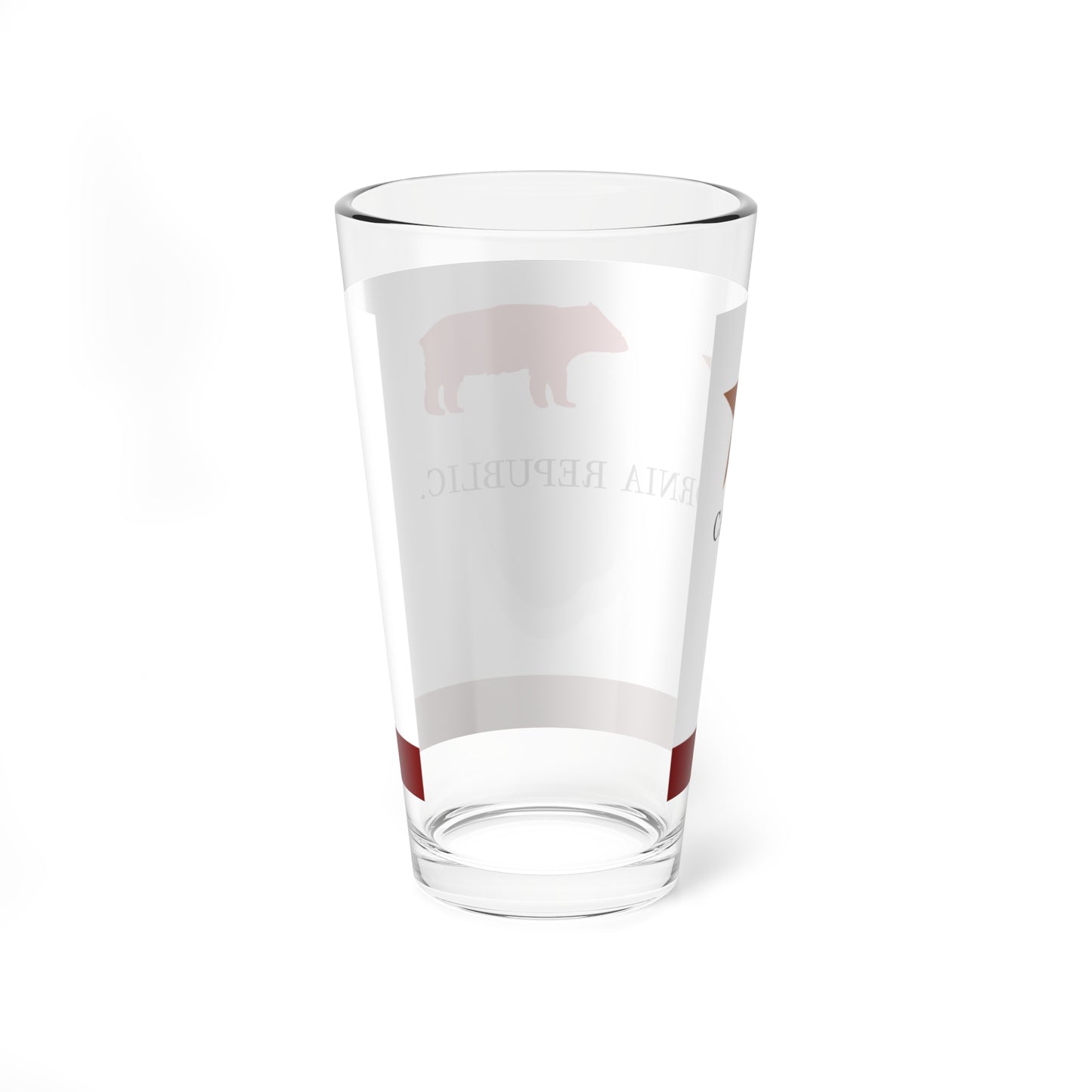 First Bear Flag of California 1846 (United States) Pint Glass 16oz