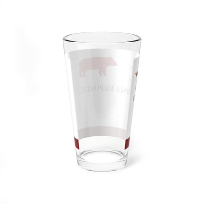 First Bear Flag of California 1846 (United States) Pint Glass 16oz