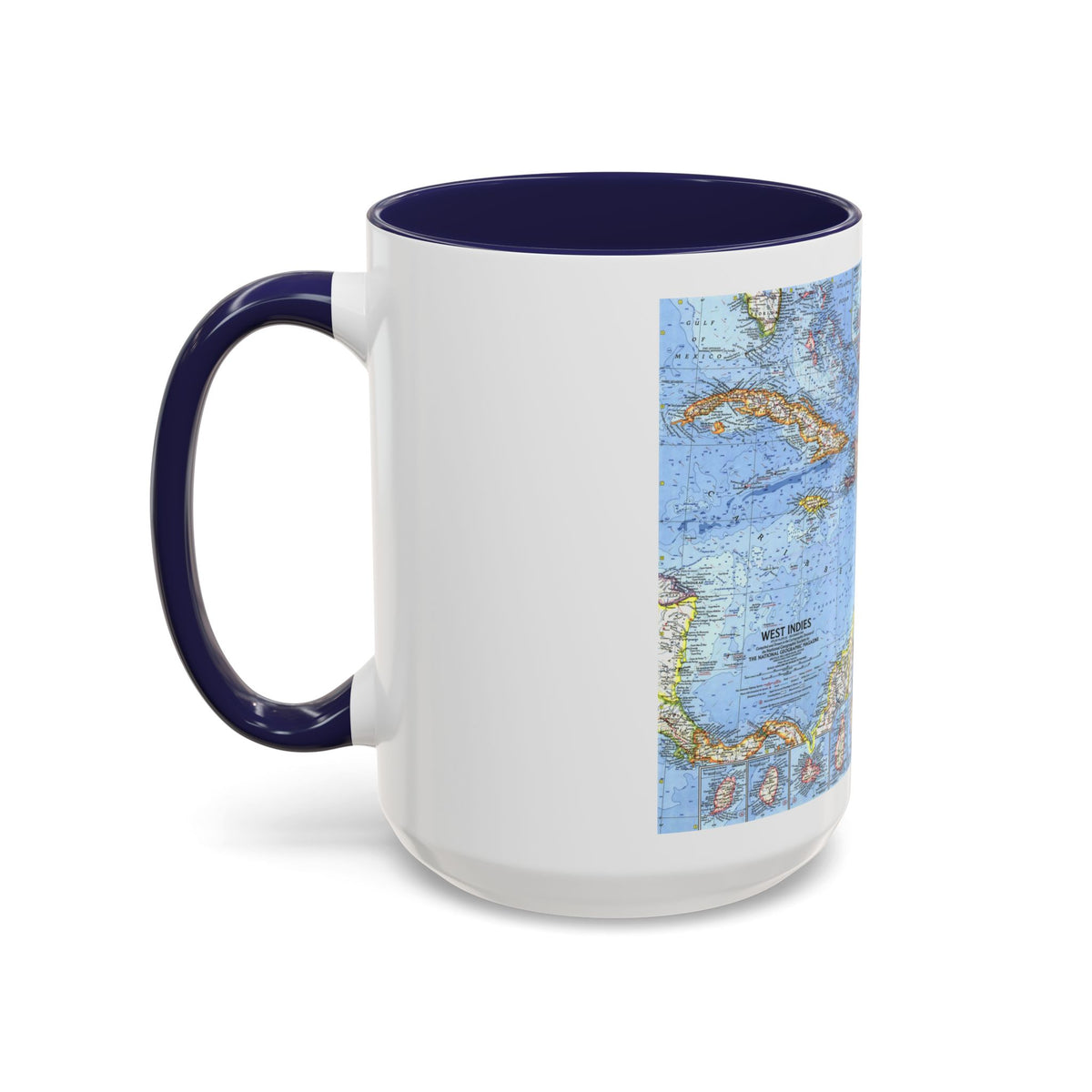 West Indies (1962) (Map) Accent Coffee Mug
