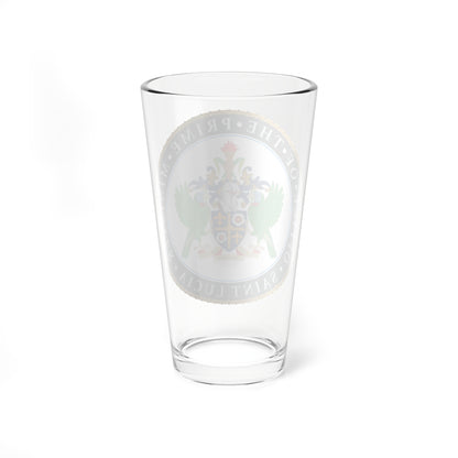 Seal of the Prime Minister of Saint Lucia (Saint Lucia) (Coat of Arms) Pint Glass 16oz