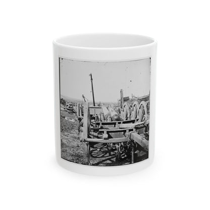 Richmond, Virginia. French 12-Pdr. Bronze Field Guns Importes From France (U.S. Civil War) White Coffee Mug