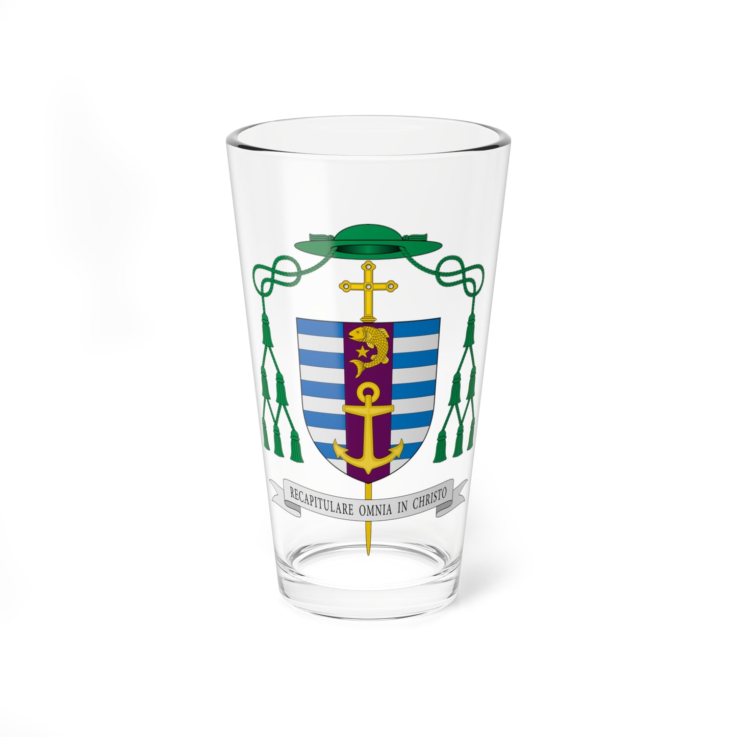 Escudo de Edmilson Tadeu Canavarros dos Santos (Spain) (Coat of Arms) Pint Glass 16oz
