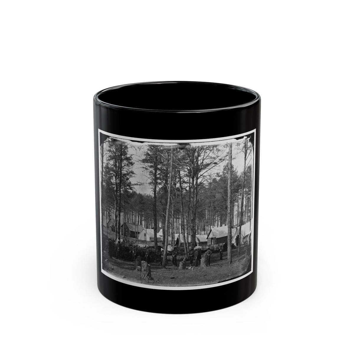 Brandy Station, Va. Camp At Army Of The Potomac Headquarters; Zouaves In Foreground (U.S. Civil War) Black Coffee Mug