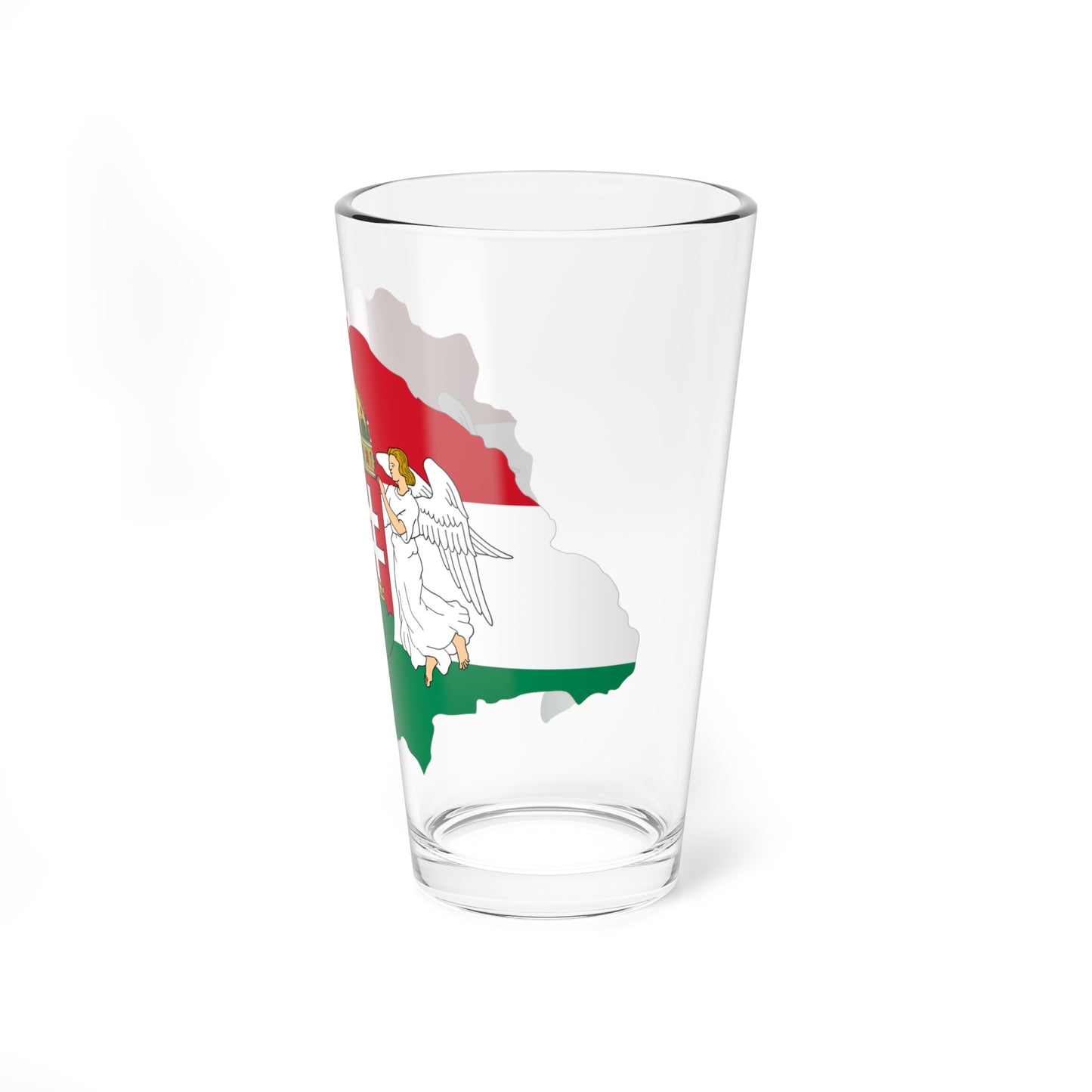 Kingdom of Hungary flag map (Hungary) Pint Glass 16oz