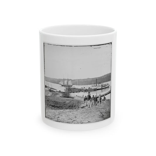 City Point, Va., Vicinity. Medical Supply Boat Planter At General Hospital Wharf On The Appomattox (U.S. Civil War) White Coffee Mug