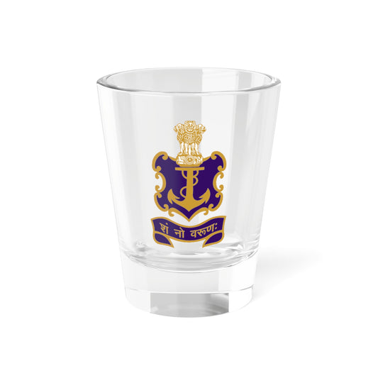 Indian Navy Insignia (India) (Coat of Arms) Shot Glass 1.5oz