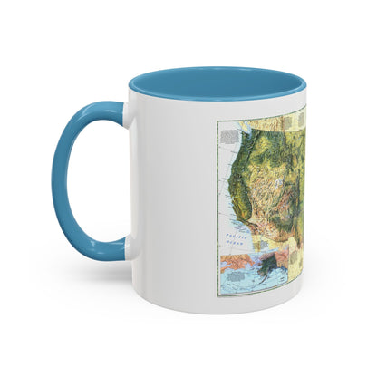 USA - The Physical Landscape (1996) (Map) Accent Coffee Mug