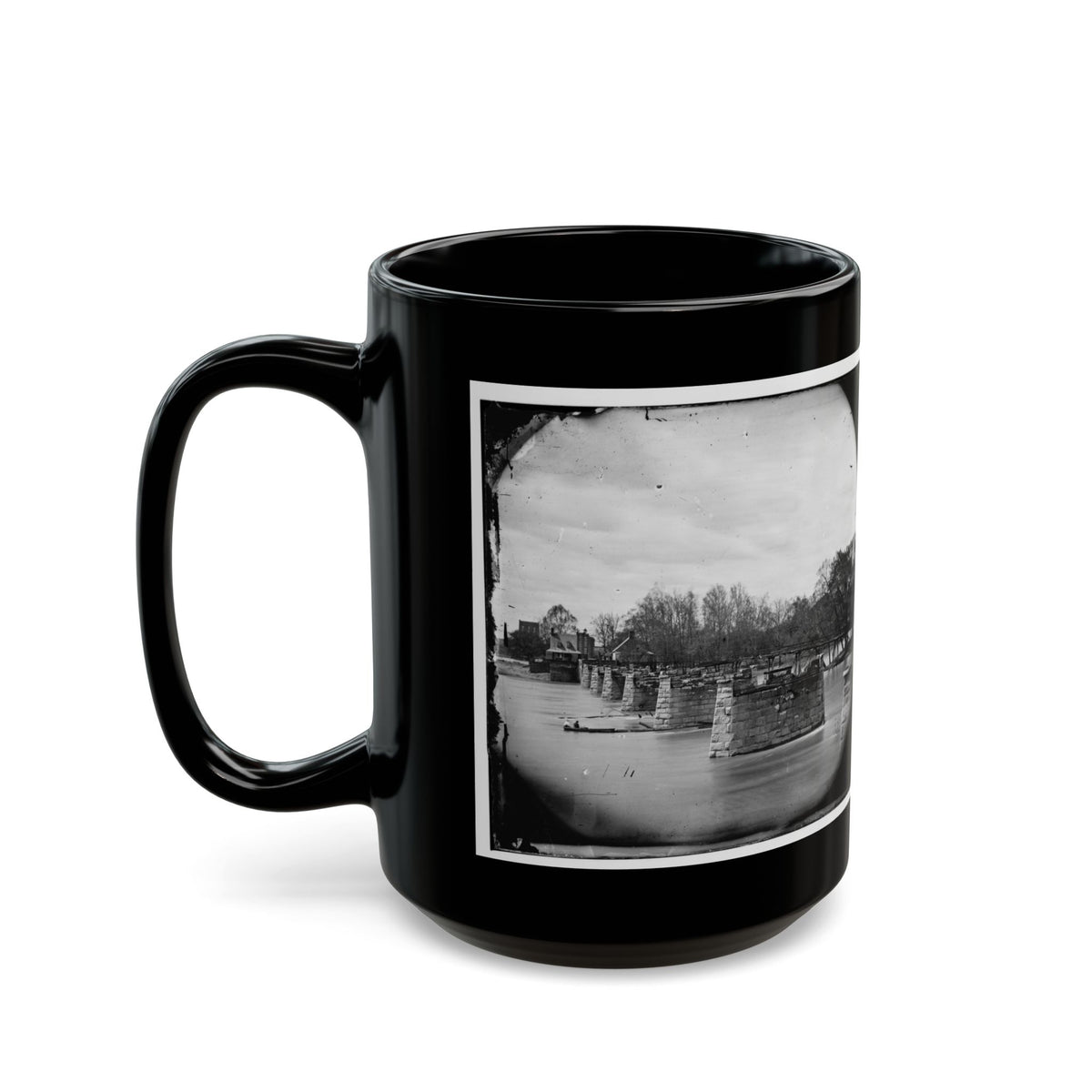 Richmond, Va. Ruins Of Mayo's Bridge (U.S. Civil War) Black Coffee Mug