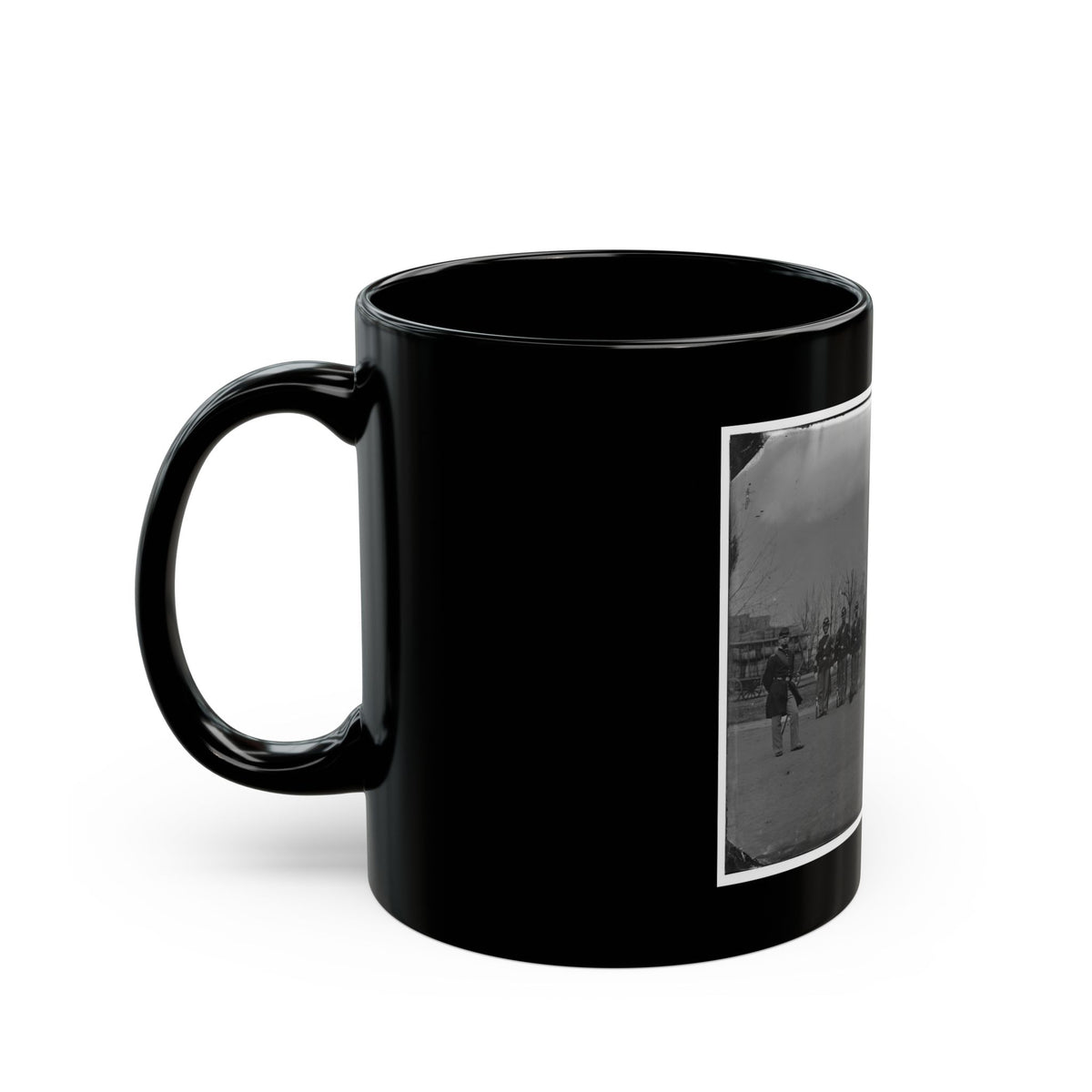 Washington, D.C. Noncommissioned Officers Of Company H, 10th Veteran Reserve Corps, At Washington Circle (U.S. Civil War) Black Coffee Mug
