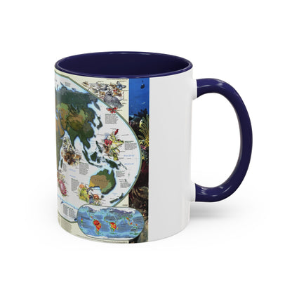 World Map - Diversity of Life (1999) (Map) Accent Coffee Mug