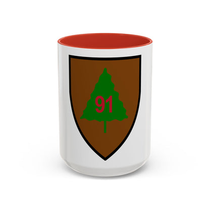 US 91st Infantry Division (U.S. Army) Accent Coffee Mug