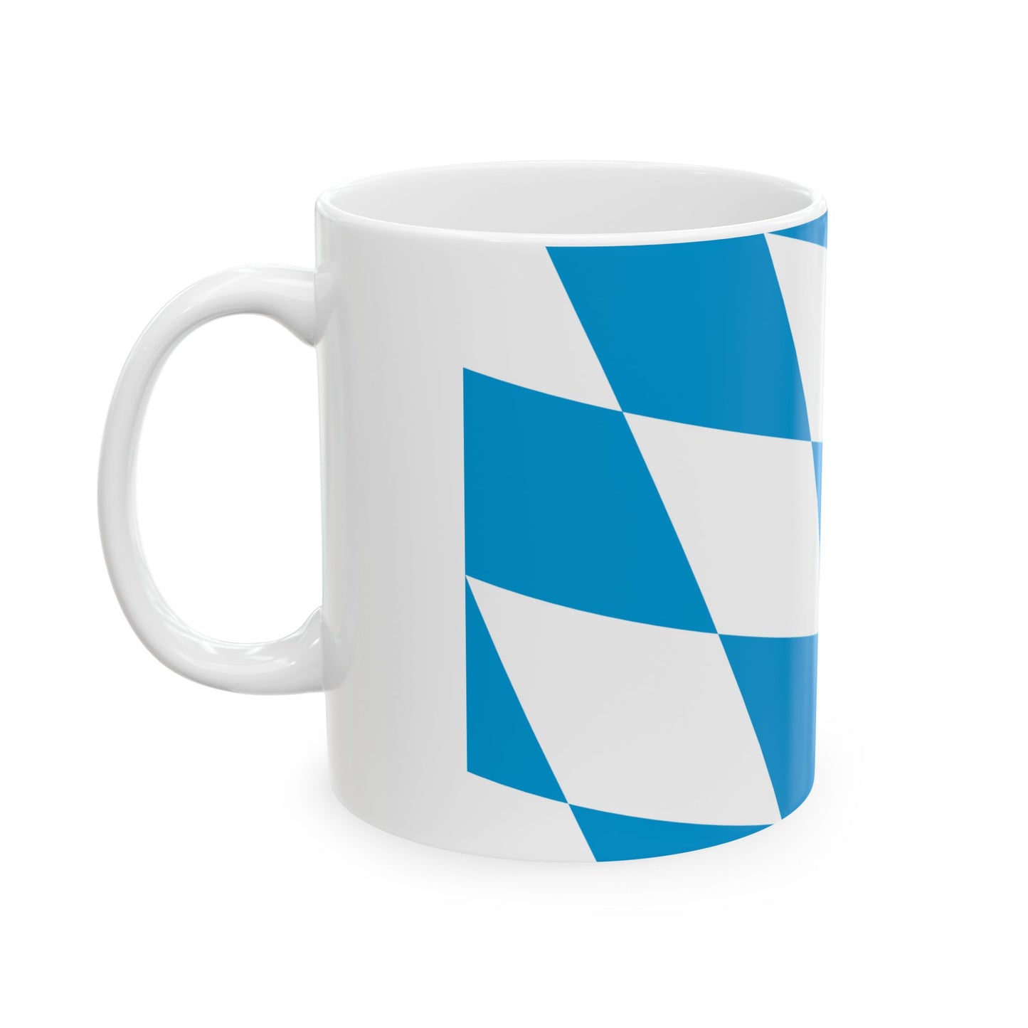 Flag of Bavaria lozengy variant Germany - White Coffee Mug-Go Mug Yourself