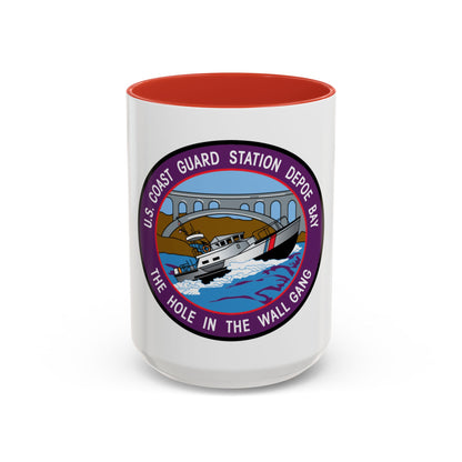 USCG Station Depoe Bay (U.S. Coast Guard) Accent Coffee Mug