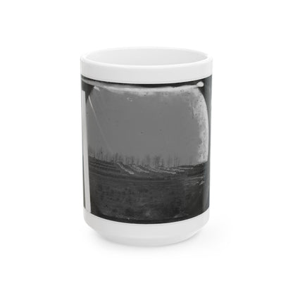 Brandy Station, Virginia. View Of The Camp Of The 50th New York Engineers From The Northwest (U.S. Civil War) White Coffee Mug