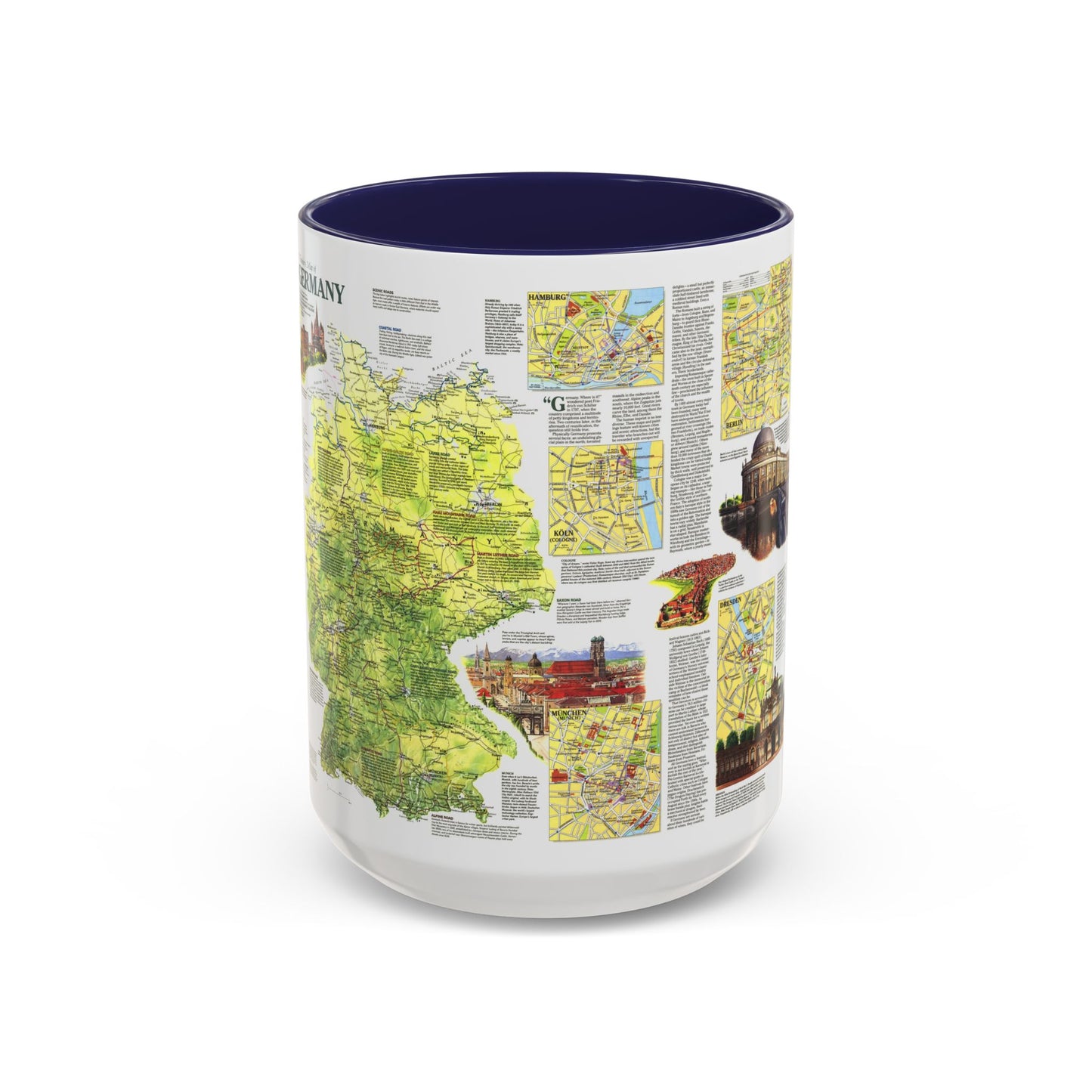 Tasse à café décorative Allemagne - Carte du voyageur (1991) (Carte)