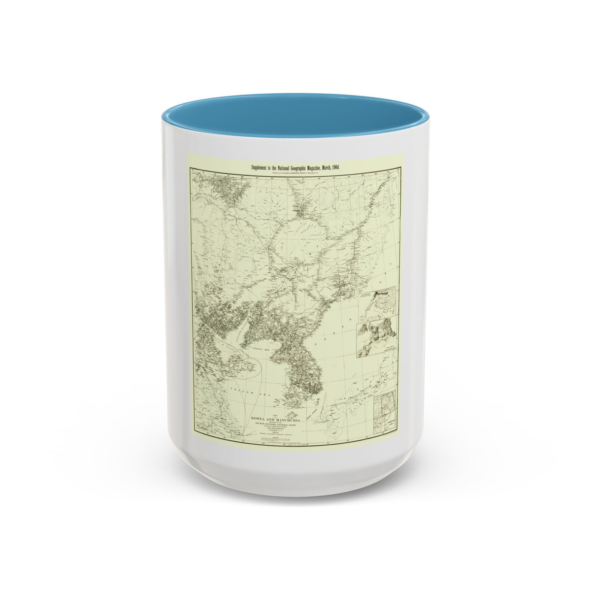 Korea and Manchuria (1904) (Map) Accent Coffee Mug
