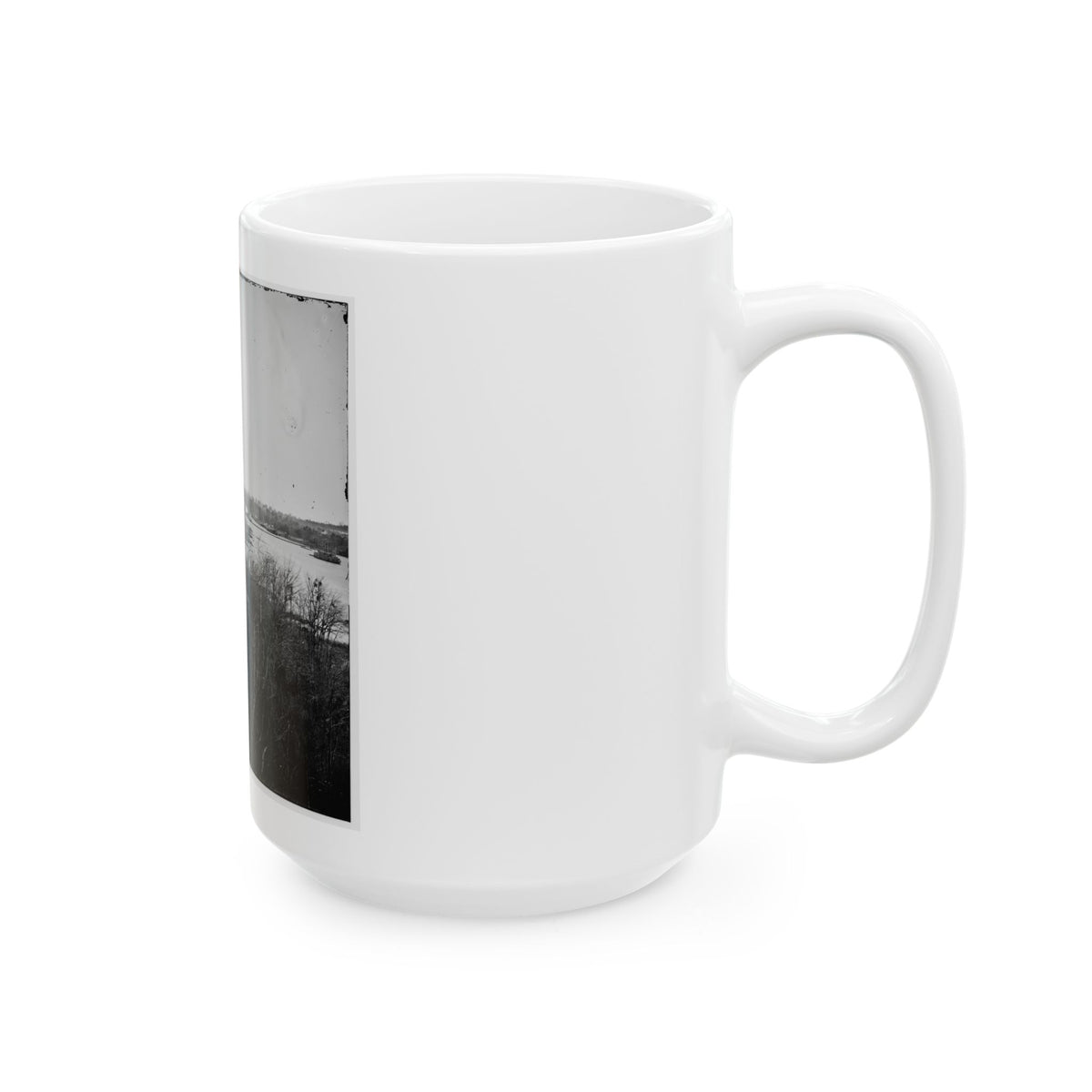 Broadway Landing, Virginia. Where Butler's Troops Crossed The Appomattox River (U.S. Civil War) White Coffee Mug