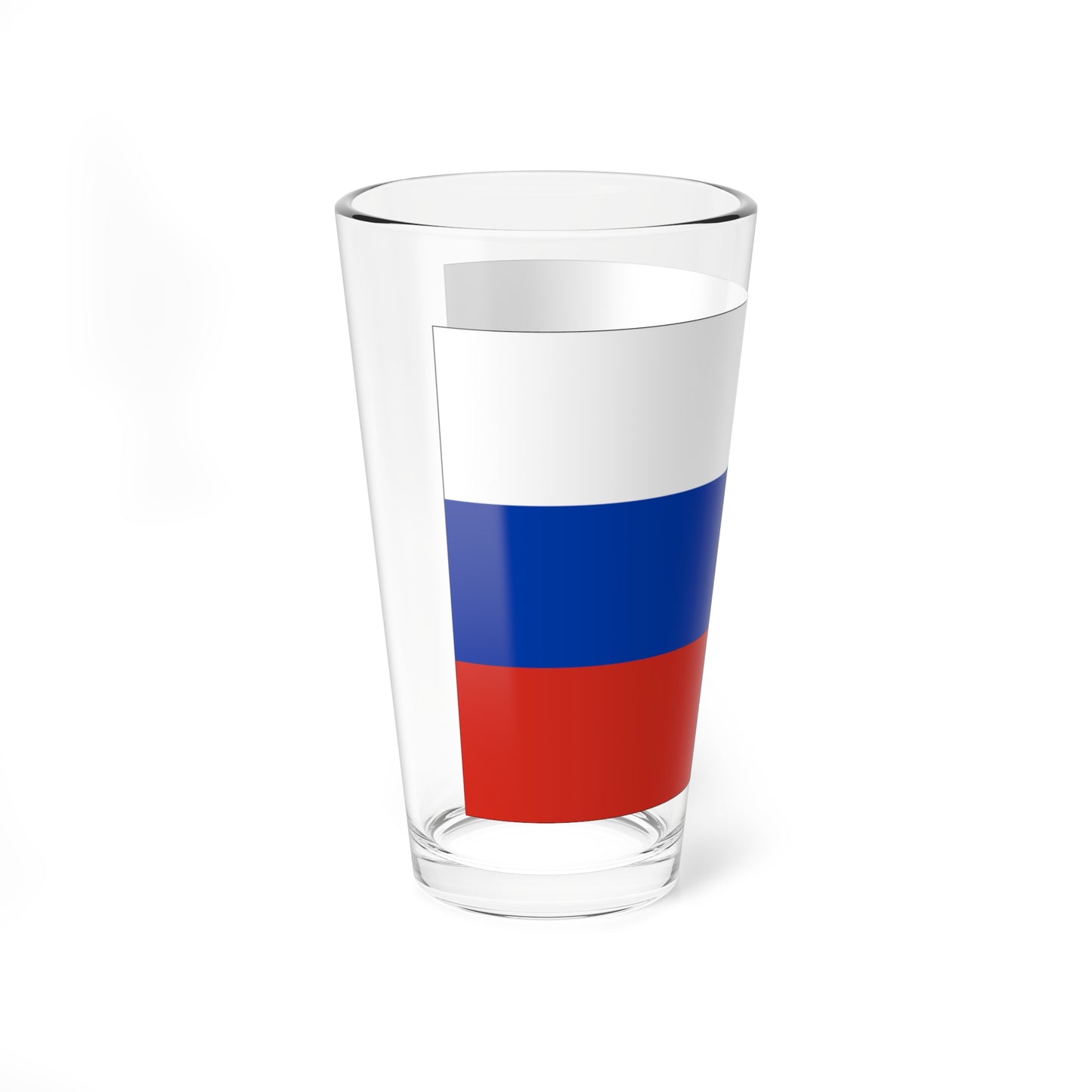 Flag of Russia with border (Russia) Pint Glass 16oz