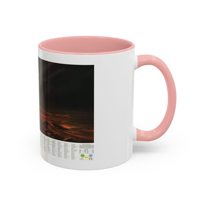 Space - MARS, Dusty Face of (1973) (Map) Accent Coffee Mug