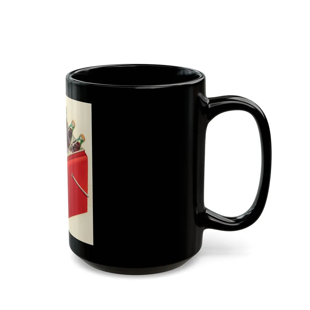 Cooler, Coca-Cola advertisement - Black Coffee Mug-Go Mug Yourself