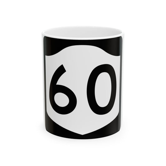 NY-60 (New York) (Road Sign) White Coffee Mug