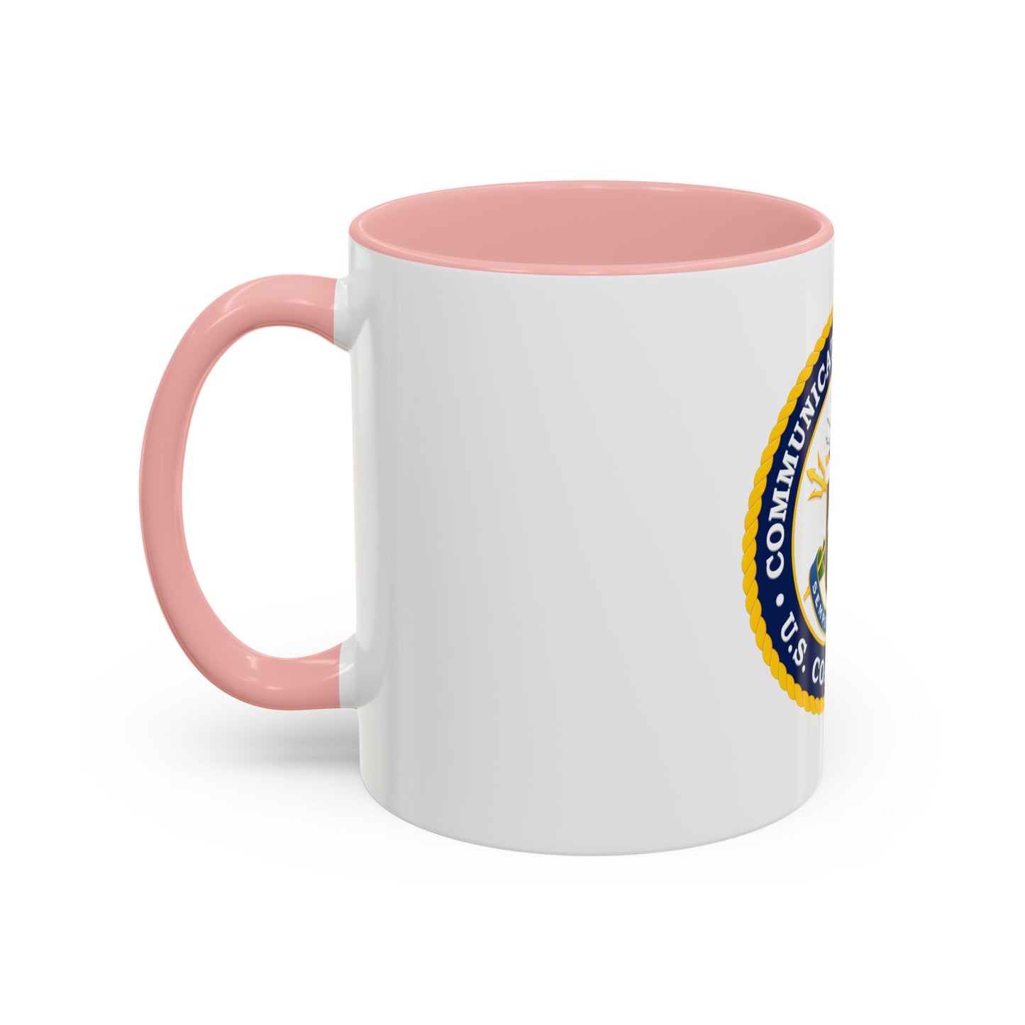 USCG Communications Command (U.S. Coast Guard) Accent Coffee Mug