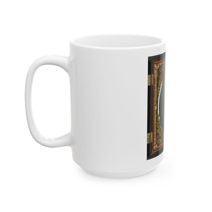 Private Alexander T. Harris Of Richmond  Parker  Virginia Light Artillery Battery In Richmond Depot Jacket (U.S. Civil War) White Coffee Mug