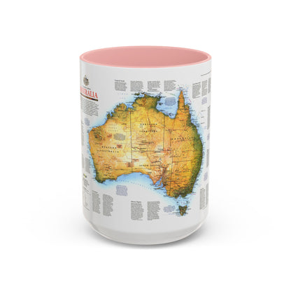 Australia - A Traveller's Look (1988) (Map) Accent Coffee Mug
