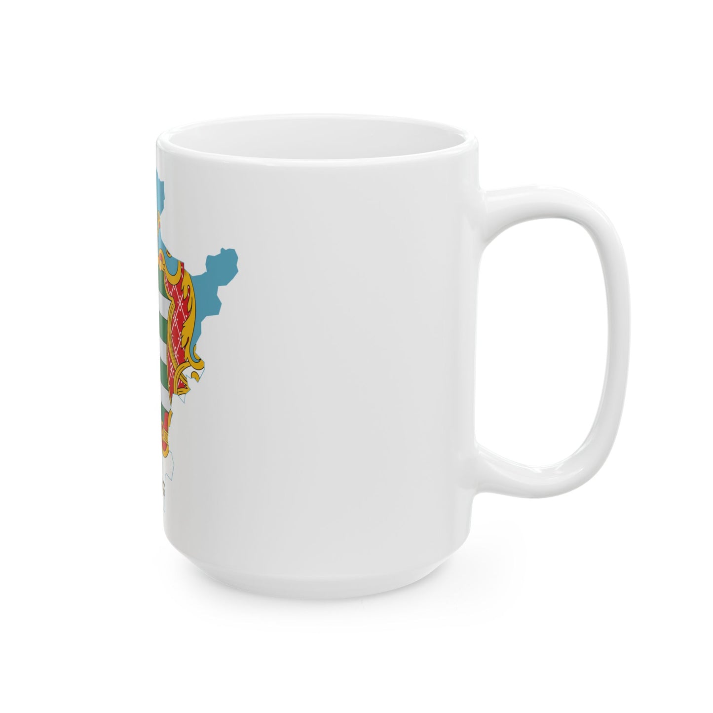 Flag-map of Bekes County (Hungary) White Coffee Mug