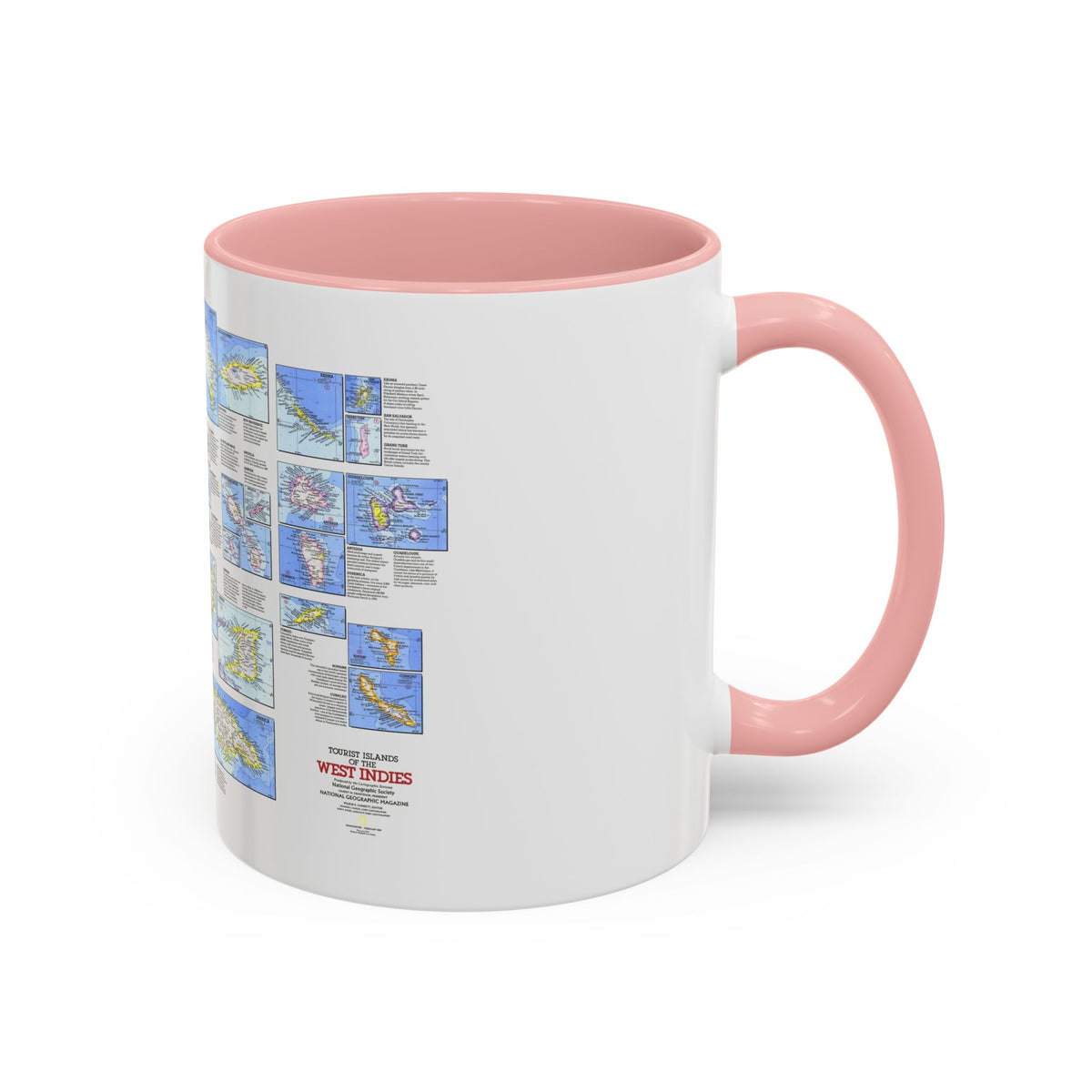 West Indies - Tourist Islands (1981) (Map) Accent Coffee Mug