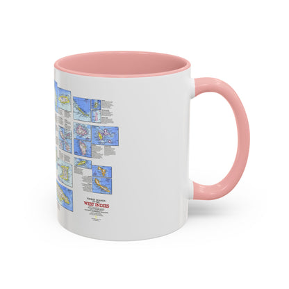 West Indies - Tourist Islands (1981) (Map) Accent Coffee Mug