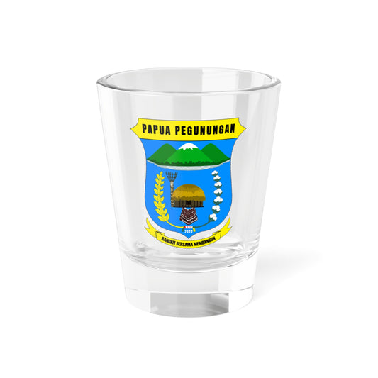 Lambang Papua Pegunungan (Indonesia) (Coat of Arms) Shot Glass 1.5oz