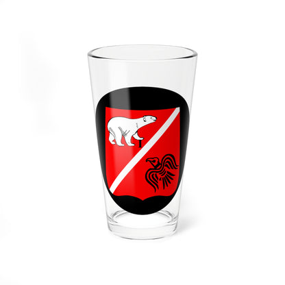 Emblem for the 1-I-GHR (Denmark) (Coat of Arms) Pint Glass 16oz