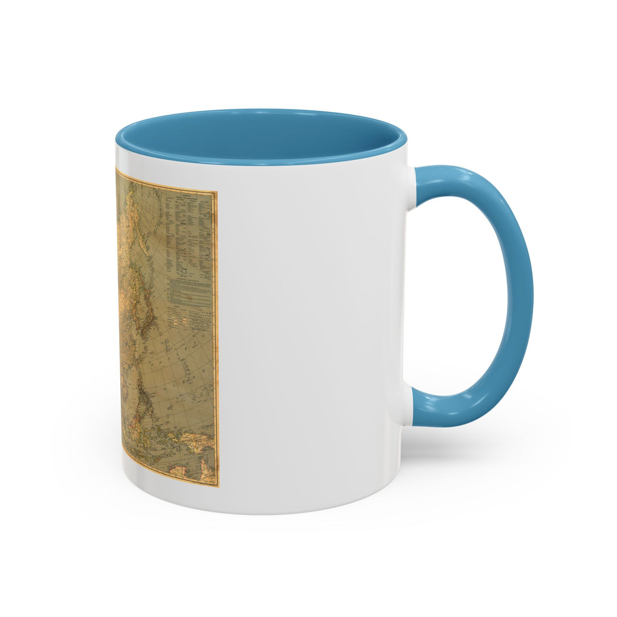 Asia and Adjacent Regions (1933) (Map) Accent Coffee Mug