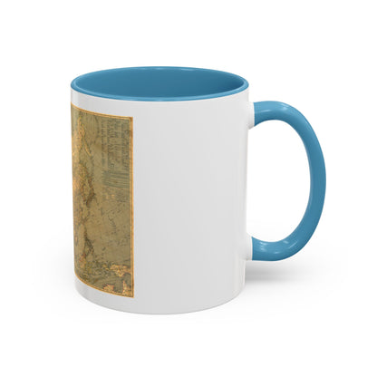Asia and Adjacent Regions (1933) (Map) Accent Coffee Mug