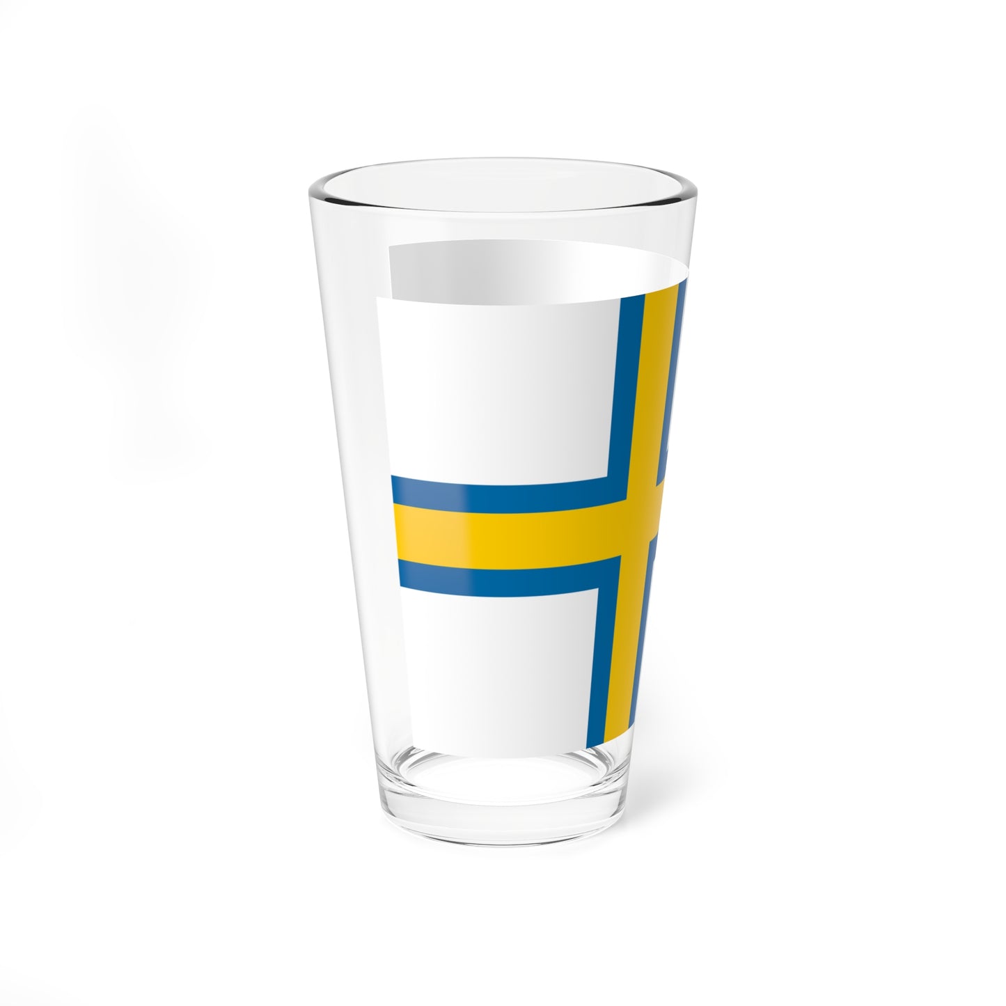 Norrland flag (Sweden) Pint Glass 16oz