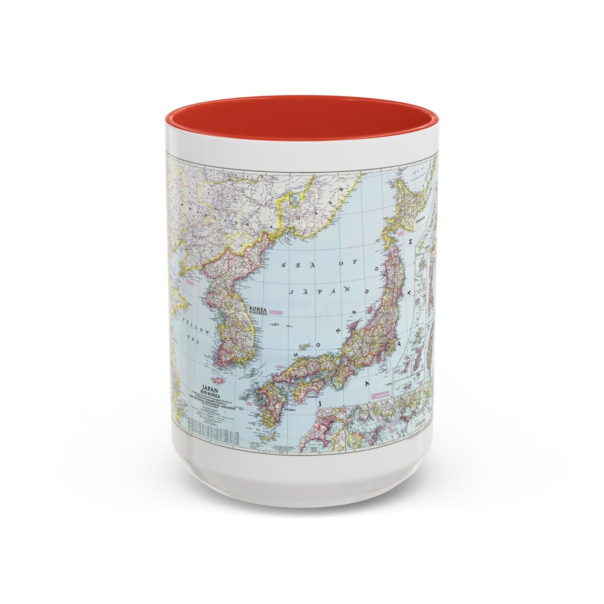 Japan and Korea (1945) (Map) Accent Coffee Mug