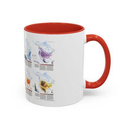 North America - Natural Hazards (1998) (Map) Accent Coffee Mug