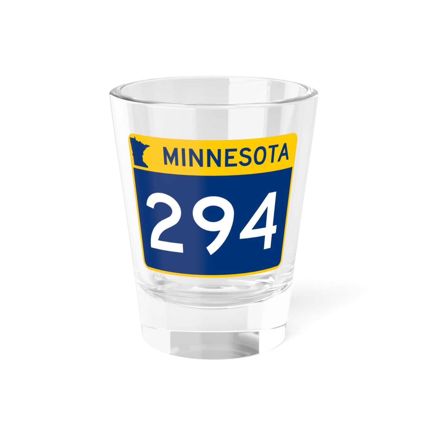 MN-294 wide (Minnesota) (Road Sign) Shot Glass 1.5oz